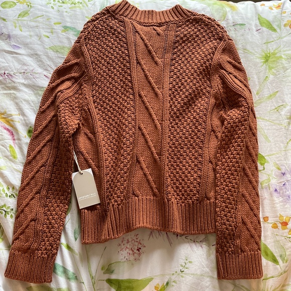 Jackson Rowe 100% Cotton Rust Orange Sweater - Picture 4 of 4